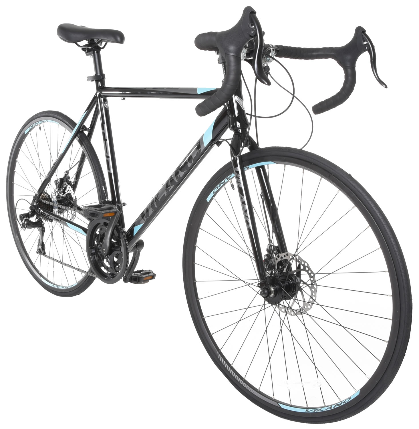 Color:Black:Vilano TUONO Aluminum Road Bike 21 Speed Shimano